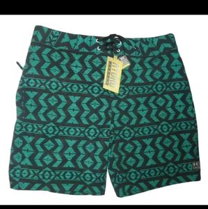 🆕Under Armour Hydro Board Short Swim Trunks Turquoise & Black Mens Size 38